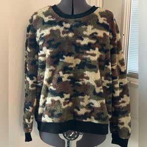 No Boundaries Camouflage Crew Neck Sweater